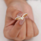 0.35 Ct Natural Pavé Diamond Elena Ring - Helodia Jewelry