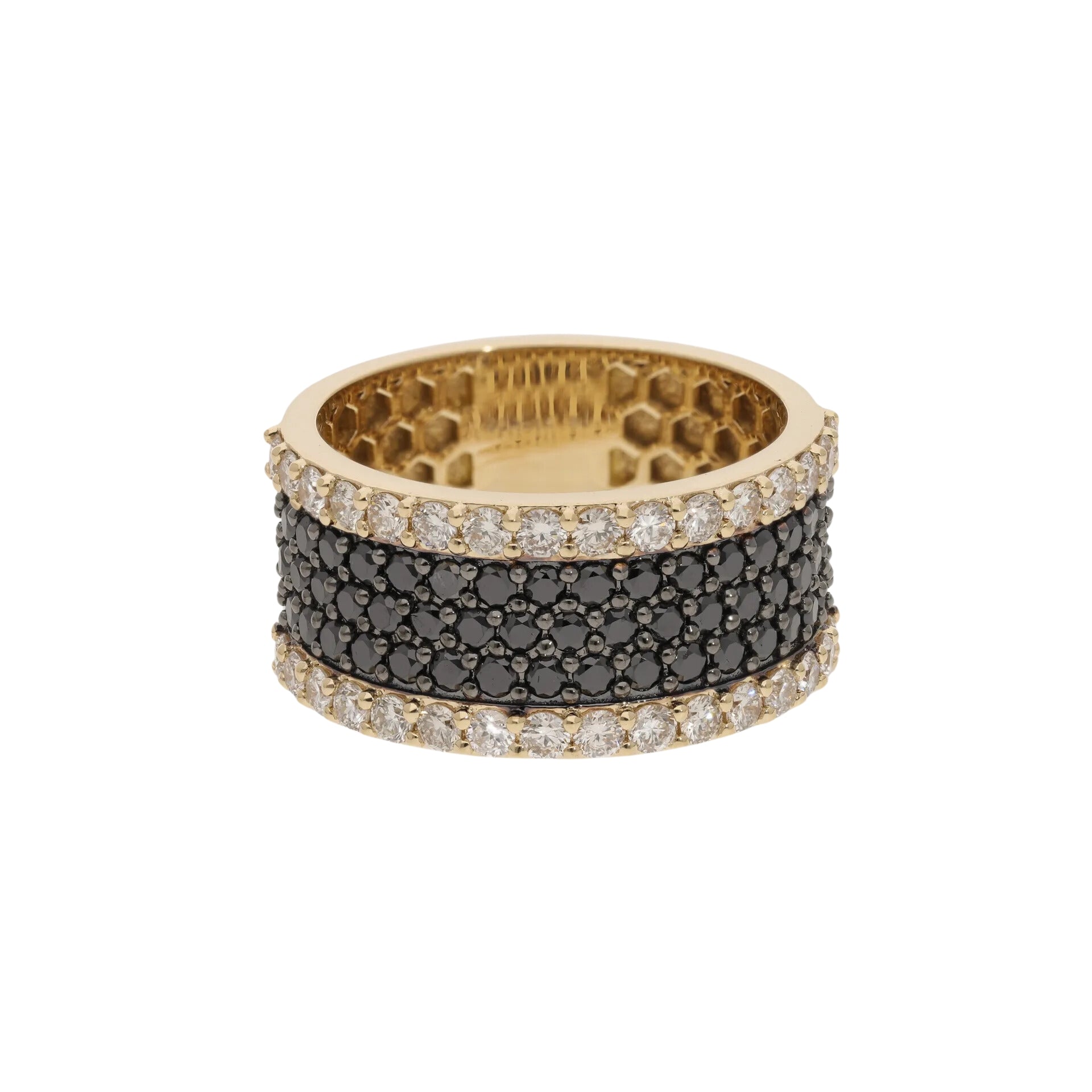 1.80 Ct Natural Black Diamond Eternity Ring - Helodia Jewelry
