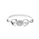 0.14 Ct Natural Diamond Love Ring - Helodia Jewelry
