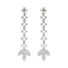 2.26 Ct Natural Diamond Leaf Drop Earrings - Helodia Jewelry