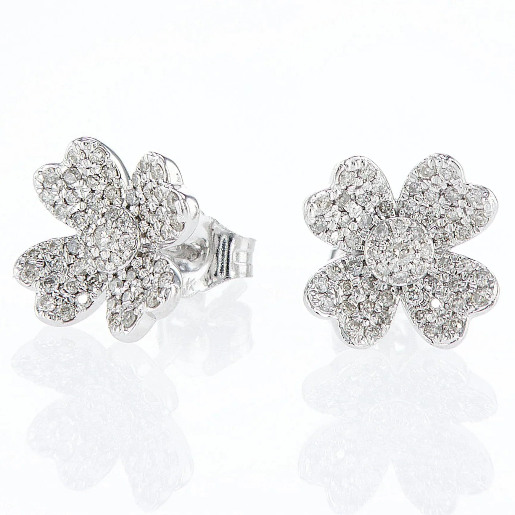 0.48 Ct Natural Diamond Melanie Stud Earrings - Helodia Jewelry