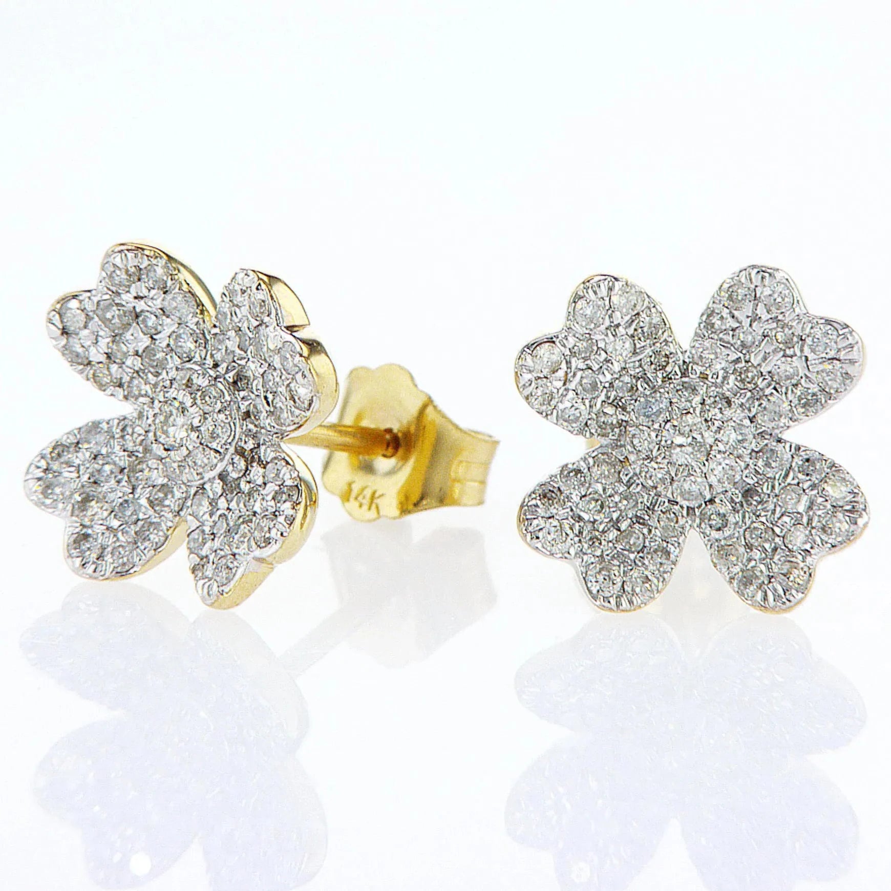0.48 Ct Natural Diamond Melanie Stud Earrings - Helodia Jewelry