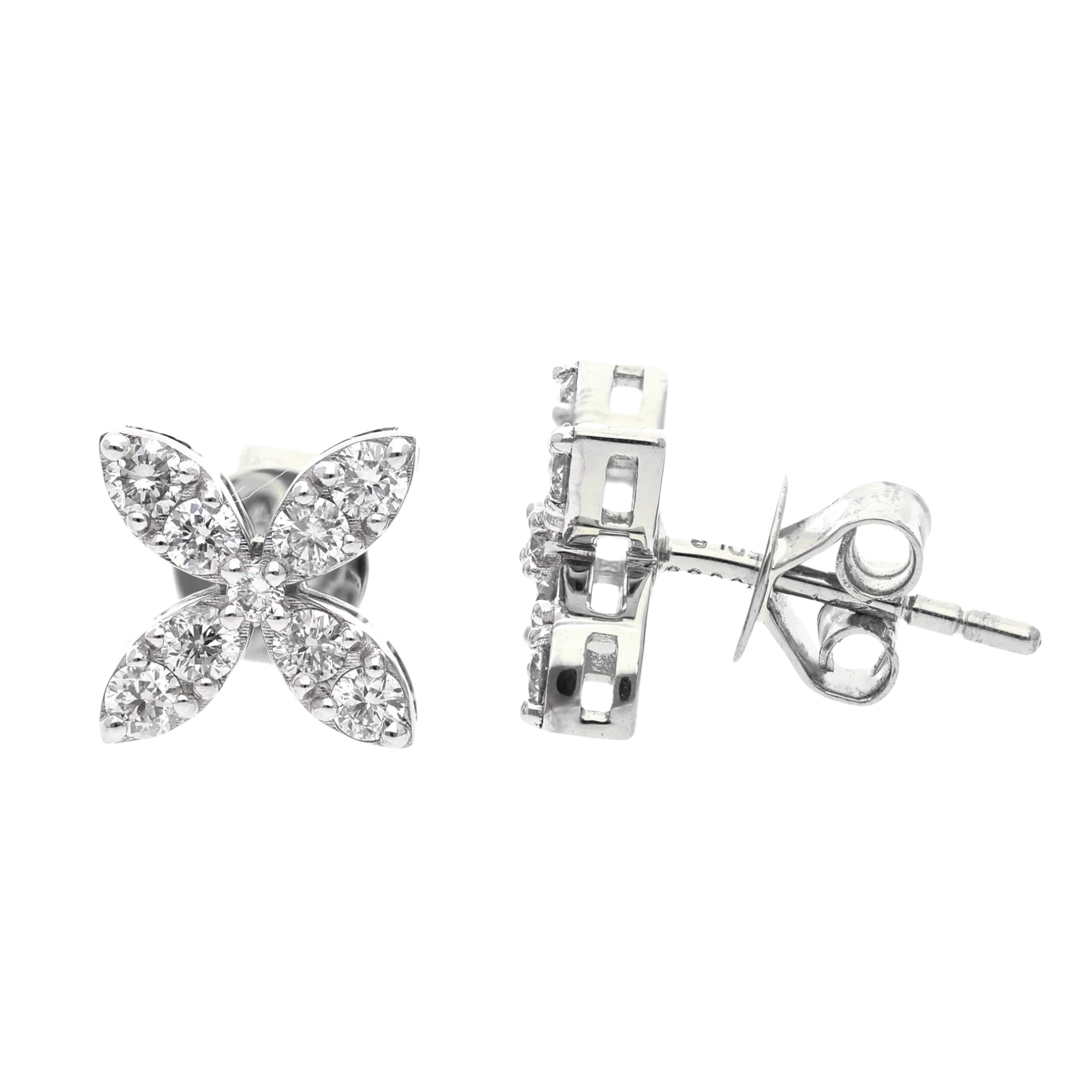 0.61 Ct Natural Diamond Butterfly Earrings - Helodia Jewelry
