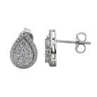 0.97 Ct Natural Diamond Dewdrop Shaped Earrings - Helodia Jewelry