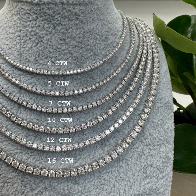 Lab Grown Diamond Tennis Necklace - Helodia Jewelry