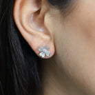 0.48 Ct Natural Diamond Melanie Stud Earrings - Helodia Jewelry