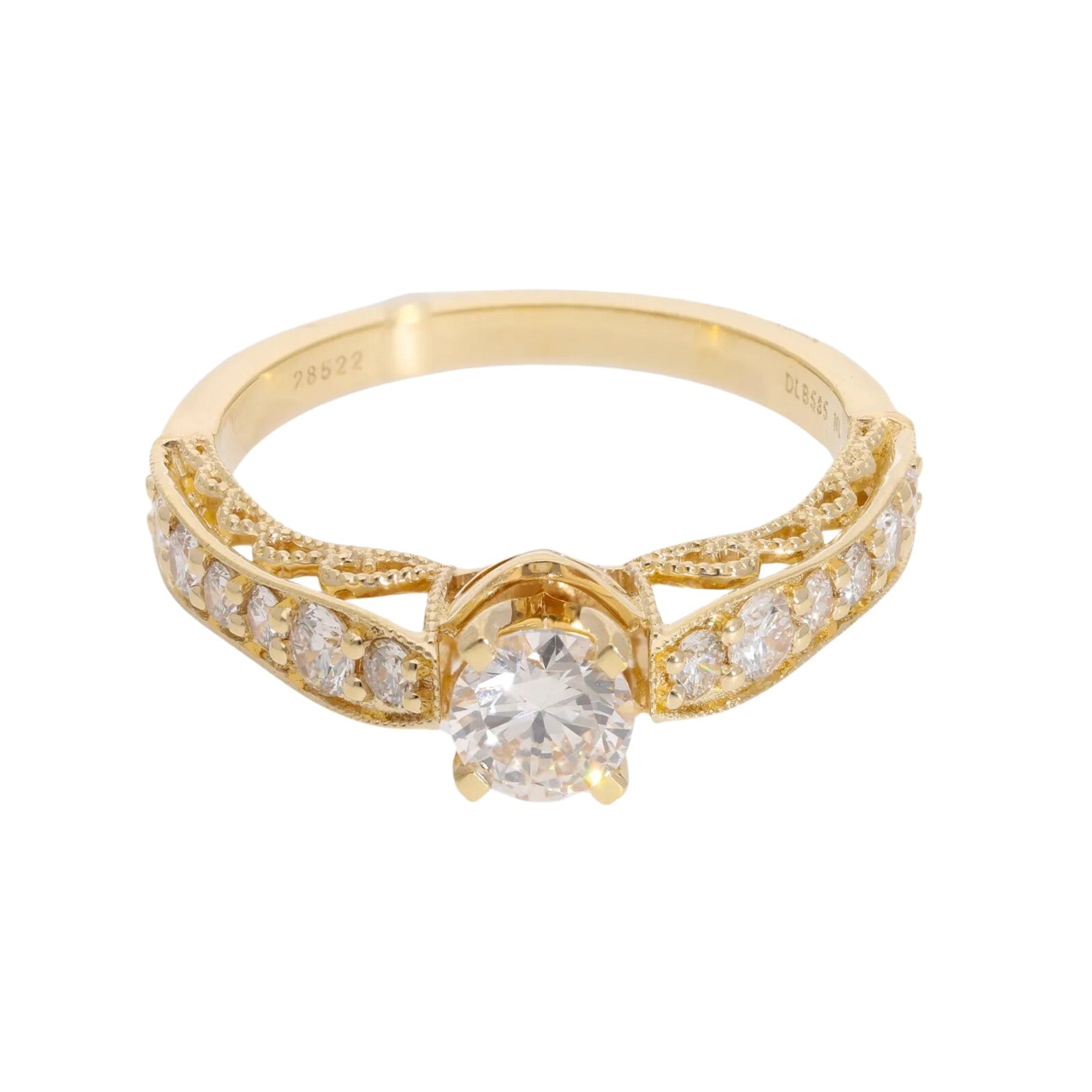 0.80 Ct Royal Natural Brilliant Cut Diamond Engagement Ring - Helodia Jewelry