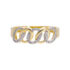 0.17 Ct Natural Diamond Five Loops Ring - Helodia Jewelry