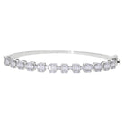 1.80 Ct Natural Baguette Diamond Bangle - Helodia Jewelry