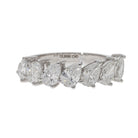 2.10 Ct Lab Grown Pear Cut Diamond Eternity Ring - Helodia Jewelry