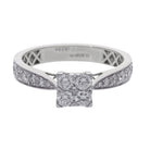 0.74 Ct Natural Channel Set Diamond Engagement Ring - Helodia Jewelry
