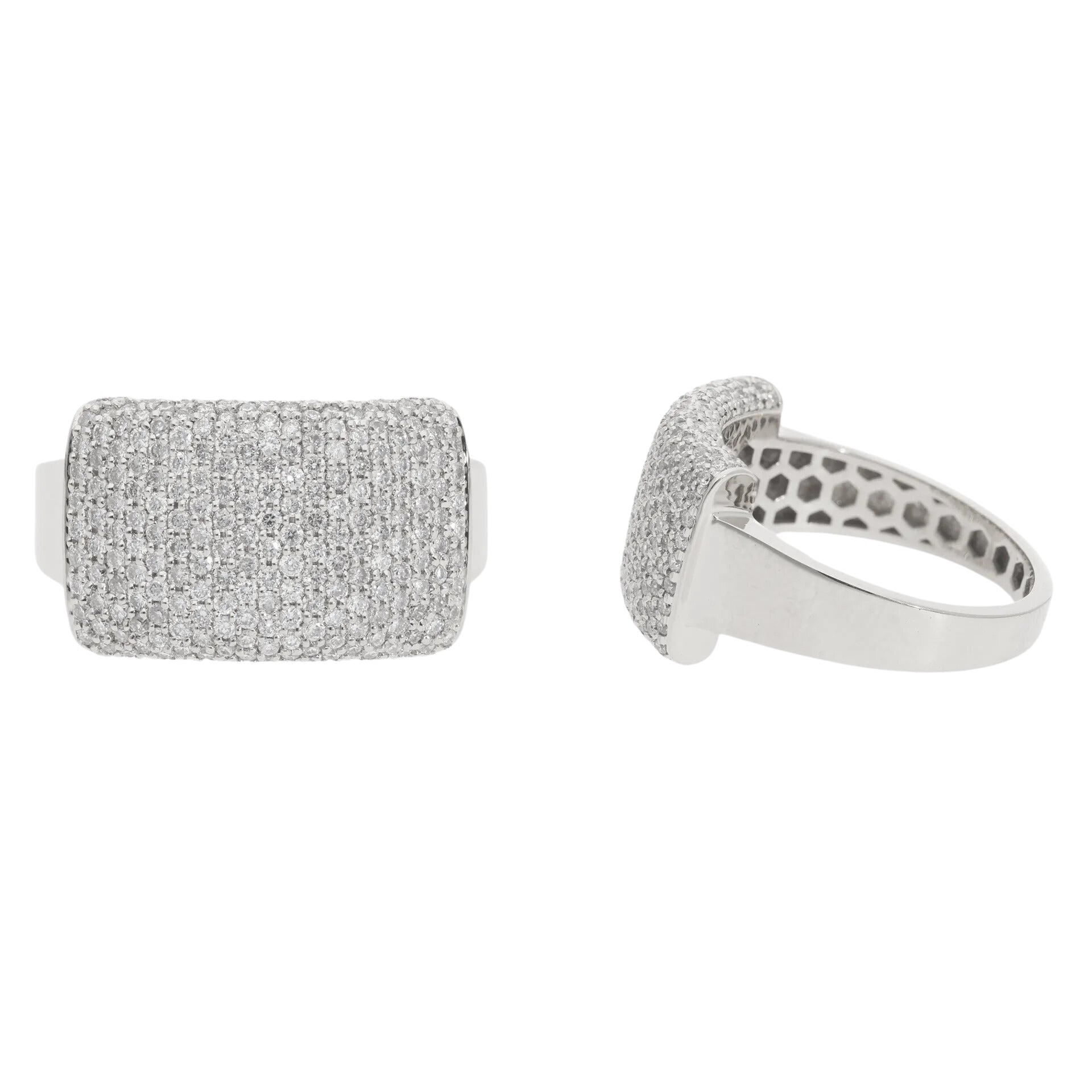 0.90 Ct Royal Natural Diamond Cushion Ring - Helodia Jewelry