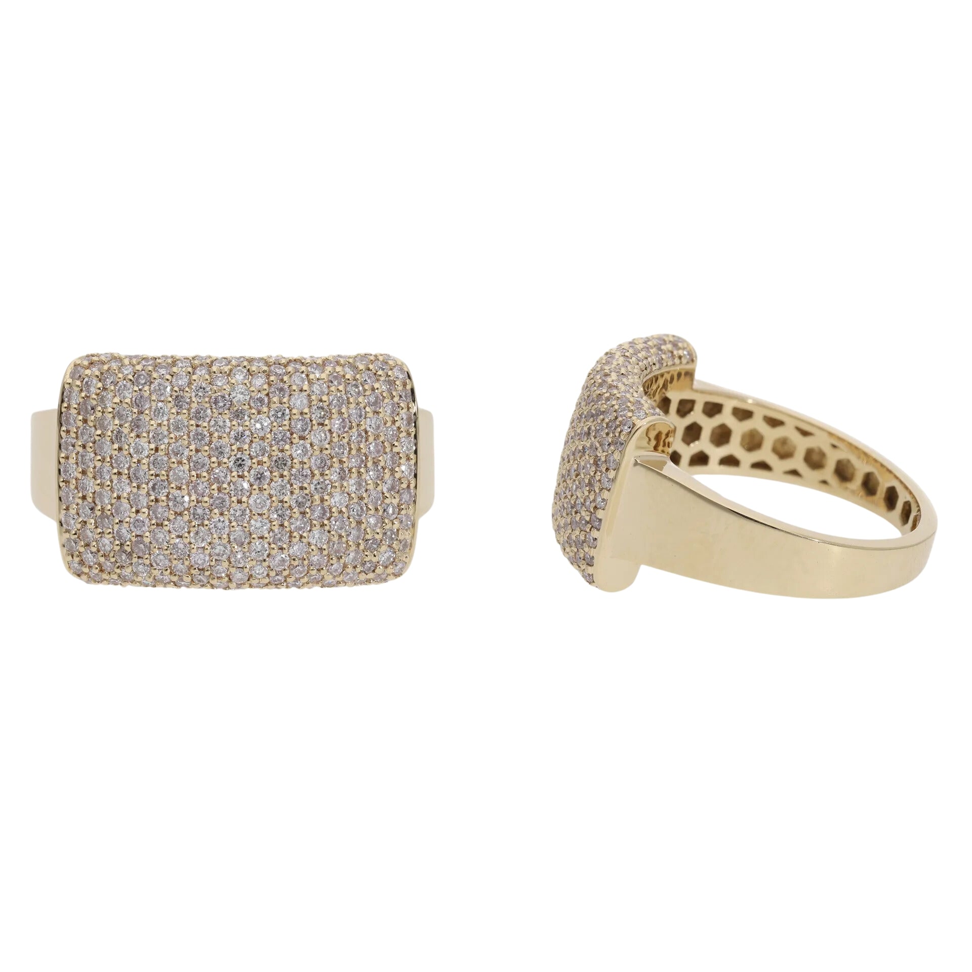 0.90 Ct Royal Natural Diamond Cushion Ring - Helodia Jewelry