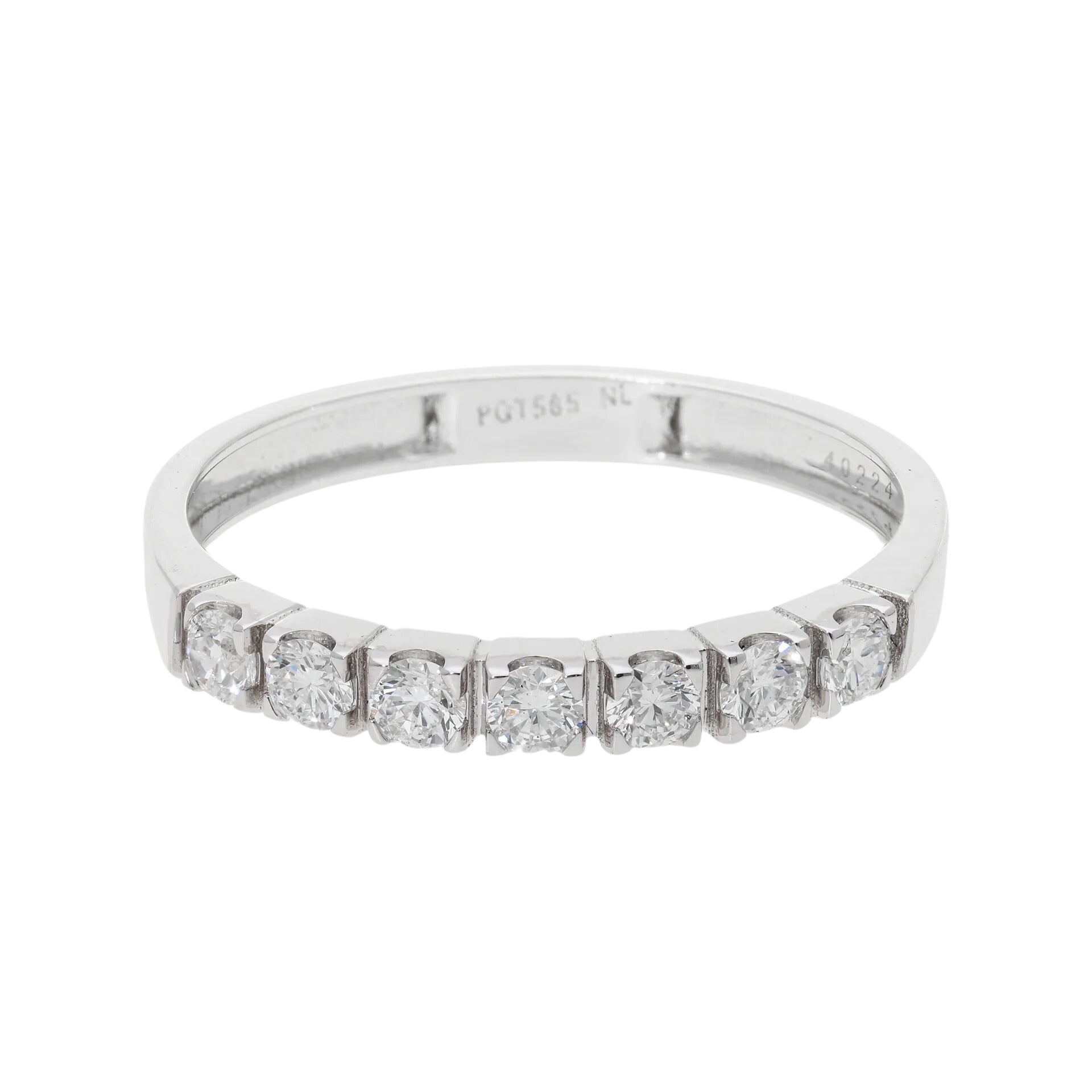 0.40 Ct Natural Pavé Diamond Eternity Ring - Helodia Jewelry