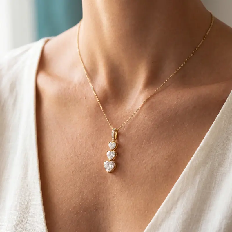 Heart Lab-Grown Diamond Pendant, 2.00 ct — 14K yellow gold (2/2)